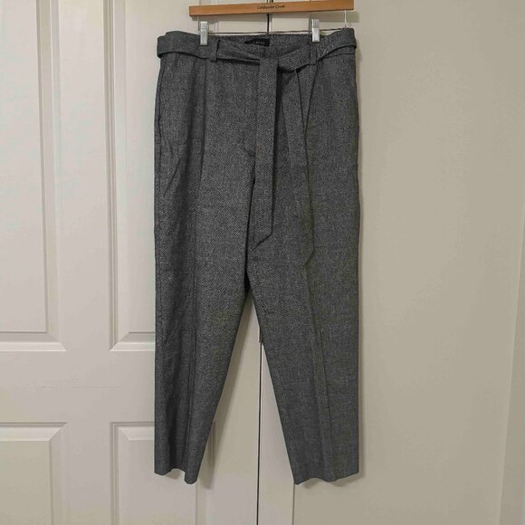 NWT Talbots Linen Blend Pants With Removable Tie Belt 12 - Picture 2 of 7